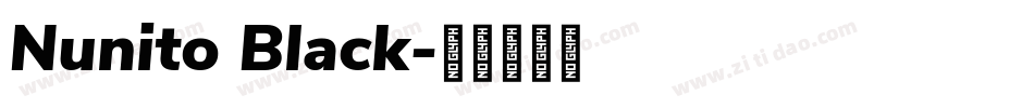 Nunito Black字体转换